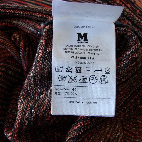 Missoni Knit Wool Blend Dress Multicolour Pattern Long Sleeve Size 44 or 8 - Picture 5 of 12